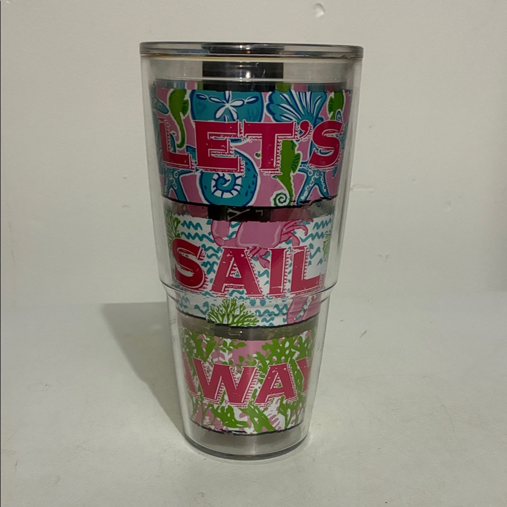 Simply Southern Pink and Aqua Coastal Insulated Tumbler